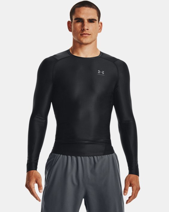 Men's UA Iso-Chill Compression Long Sleeve in Black image number 0